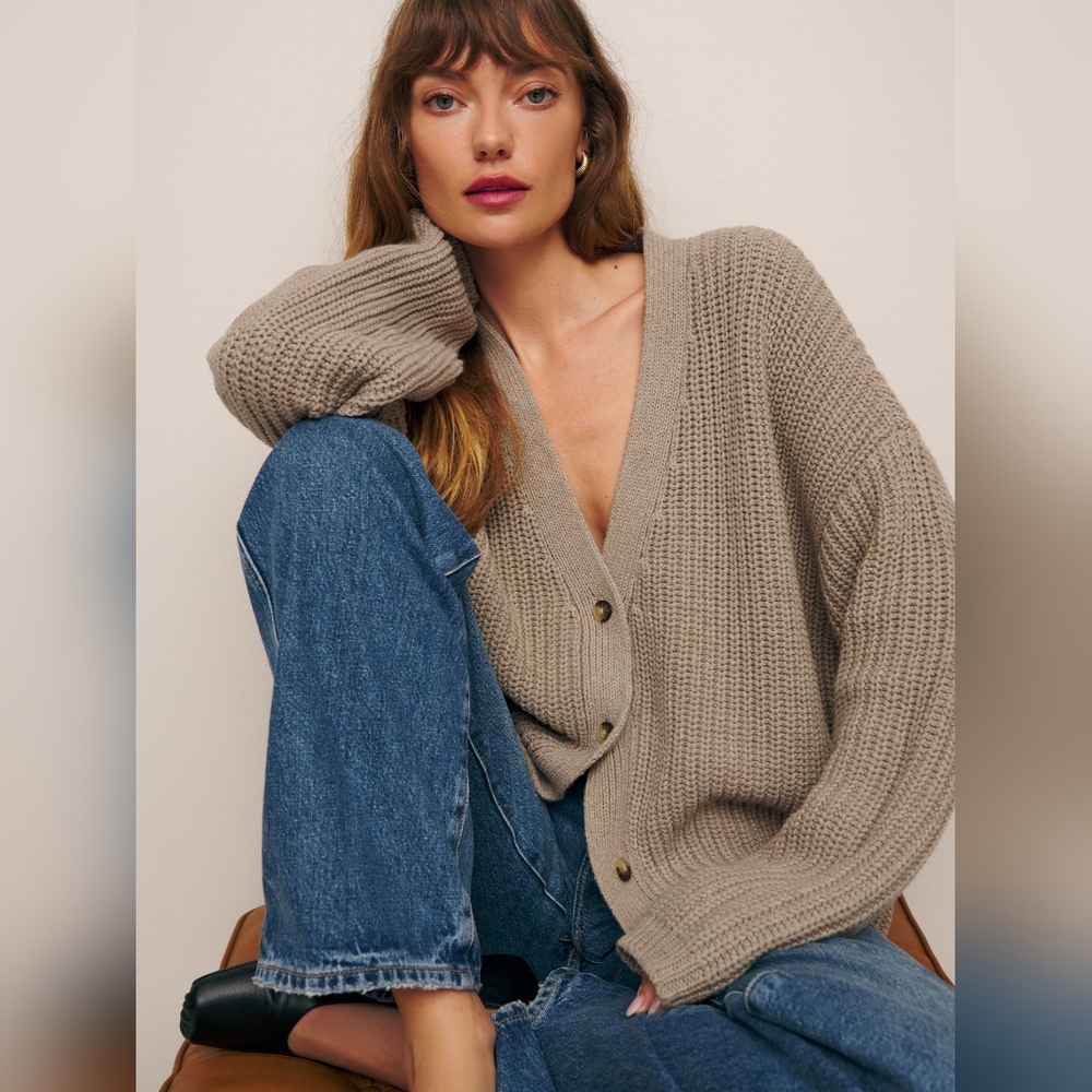 Reformation Cashmere Blend Maya Cardigan